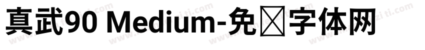 真武90 Medium字体转换